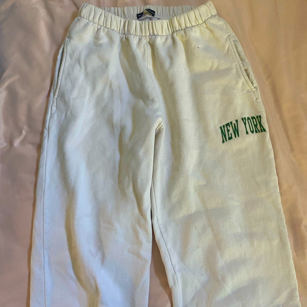 brandy Melville new york white sweats